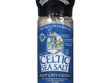 Light Grey Celtic Salt Large Grinder, 3 oz, Celtic Sea Salt Online Hot Sale