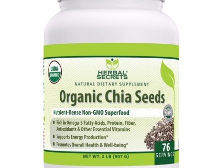 Herbal Secrets Organic Chia Seeds Powder, 2 lb, Amazing Nutrition Fashion