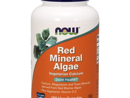 Red Mineral Algae, Vegetarian Calcium, 180 Veg Capsules, NOW Foods on Sale