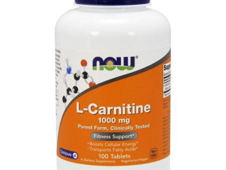 L-Carnitine 1000mg 100 Tabs, NOW Foods Sale