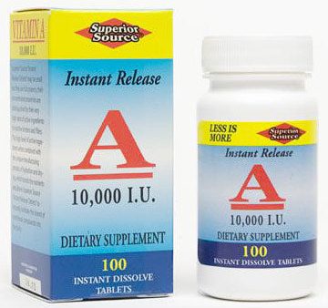 Vitamin A 10,000 IU (Acetate), 100 Instant Dissolve Tablets, Superior Source Online now