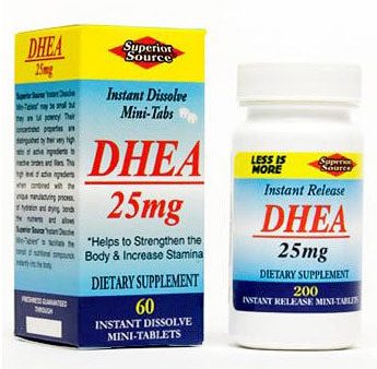 DHEA 25 mg, 200 Instant Dissolve Tablets, Superior Source For Discount