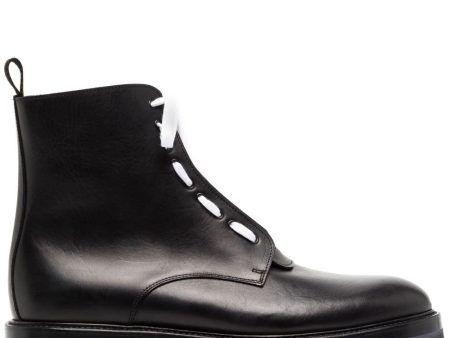 Lace-Up Leather Ankle Boots Sale