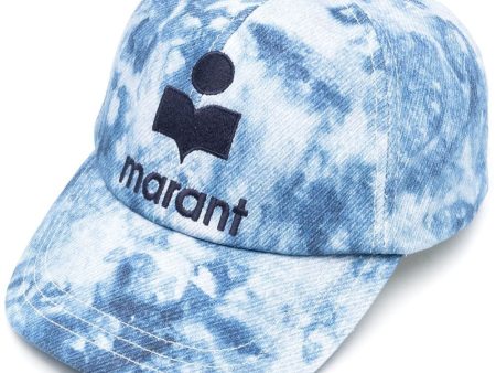 Marbled-Print Logo Cap Fashion