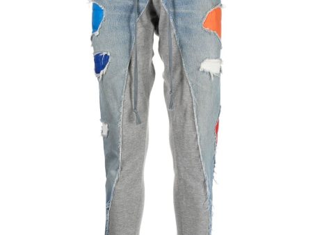 Denim Patchwork Joggers Online