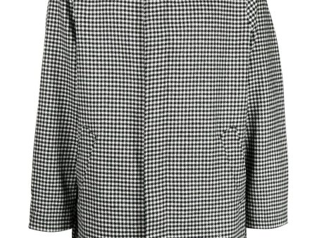 Wool Dogtooth Pattern Coat Online