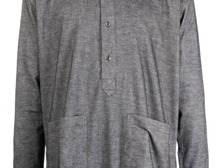 Button Placket Long-Sleeve Shirt Discount