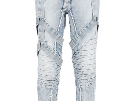 Slim-Fit Strap Jeans Online now